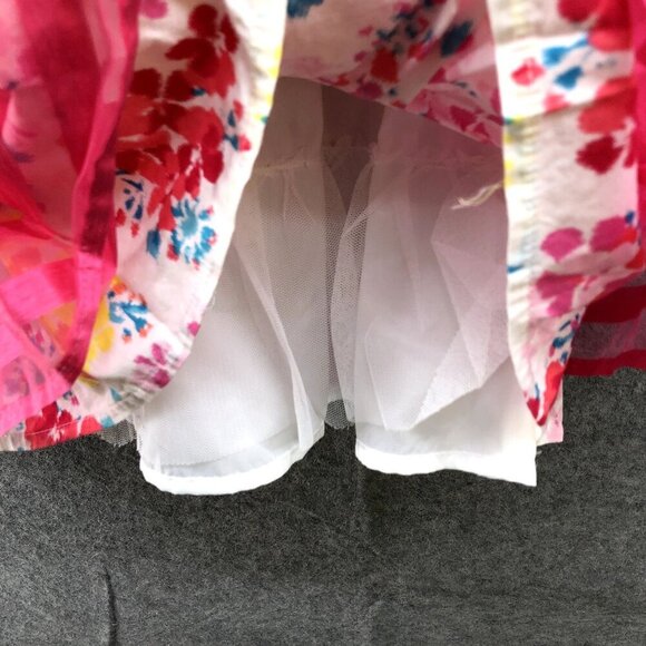 Children's Place Formal Dress 4T Pink Chiffon Sleeveless Floral Summer Wedding - Picture 6 of 9